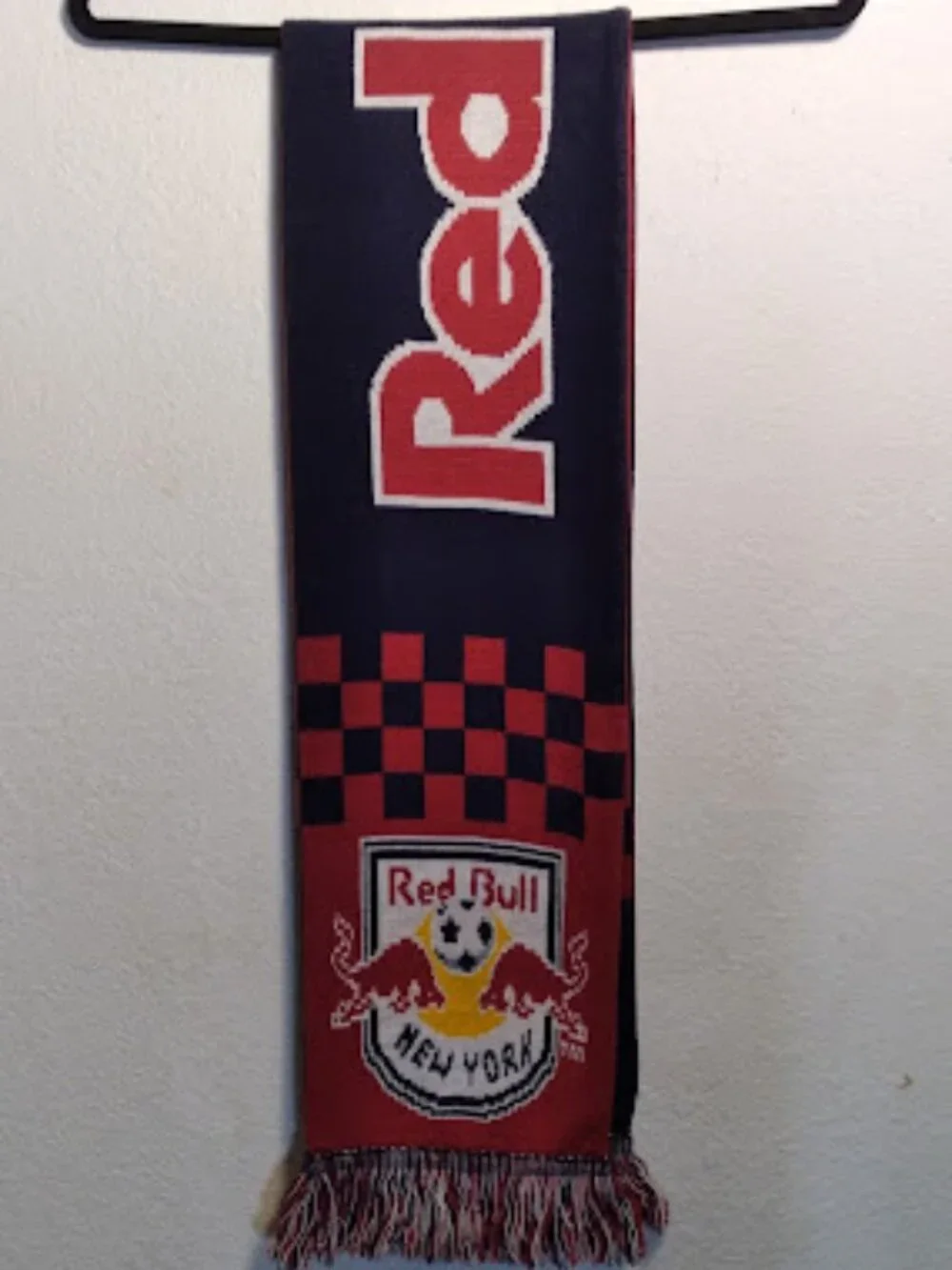 NWOT Adidas New York Red Bulls Fan Scarf | Soccer Supporters Scarf | Fringe Ends